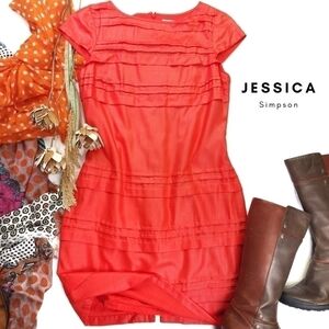 Jessica Simpson Orange Sheath Dress sz 10